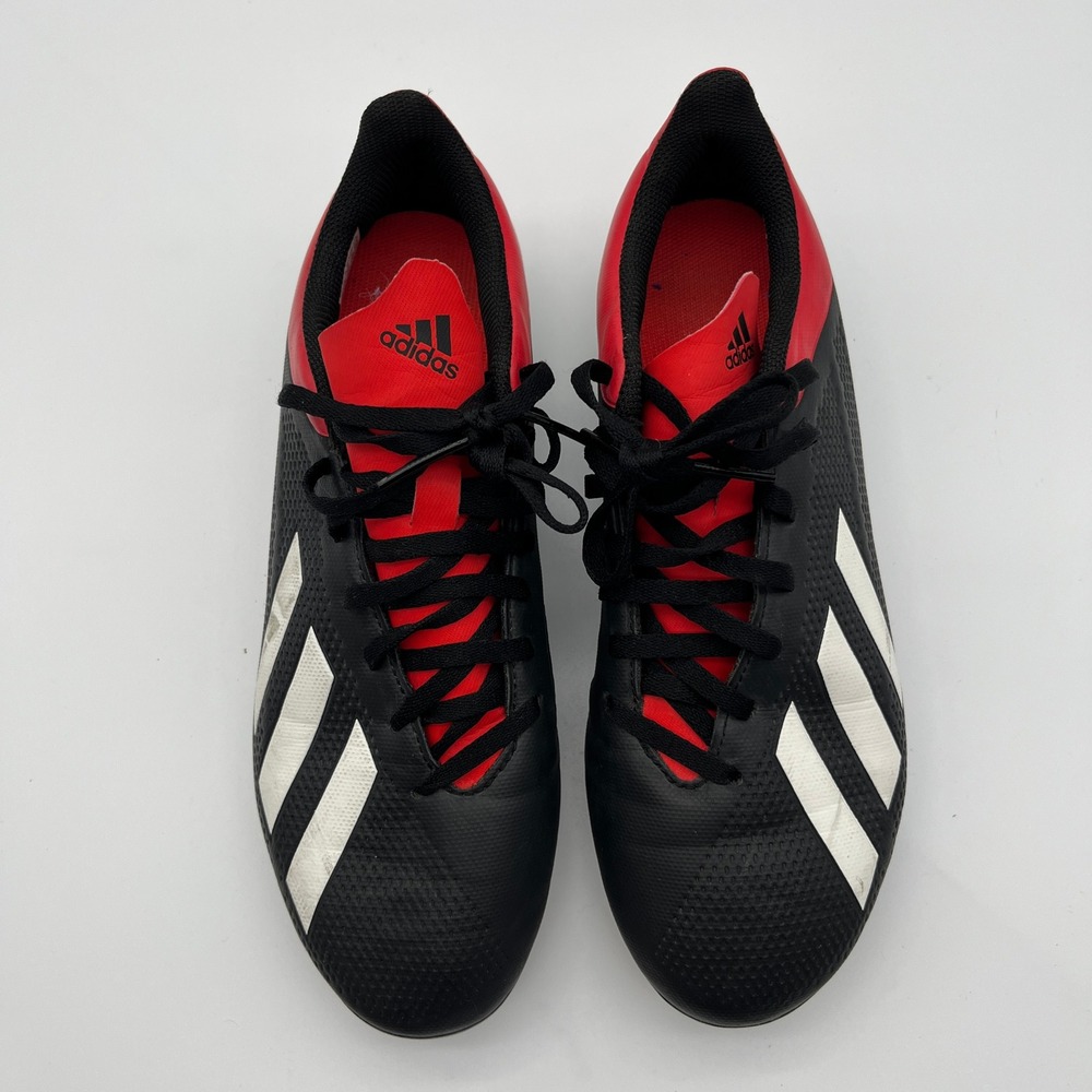 Adidas Soccer Cleats Mens 8 Black X 18.4 FG BB9375 Red White Stripes Athletic - Picture 3 of 8